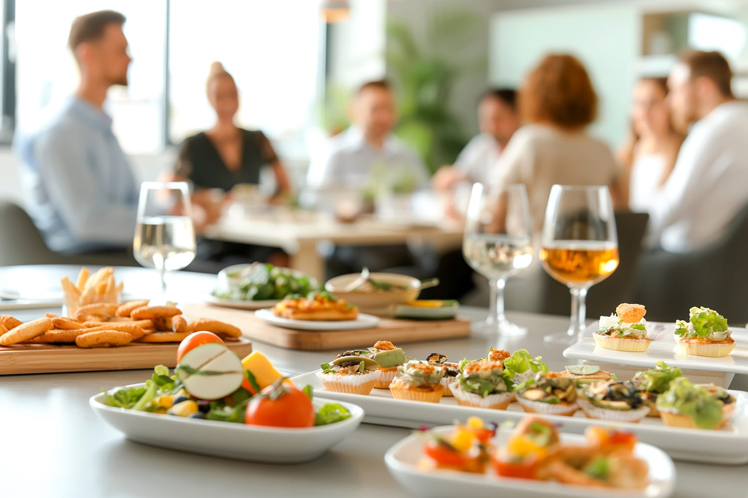 Vegane Häppchen auf einem Tisch